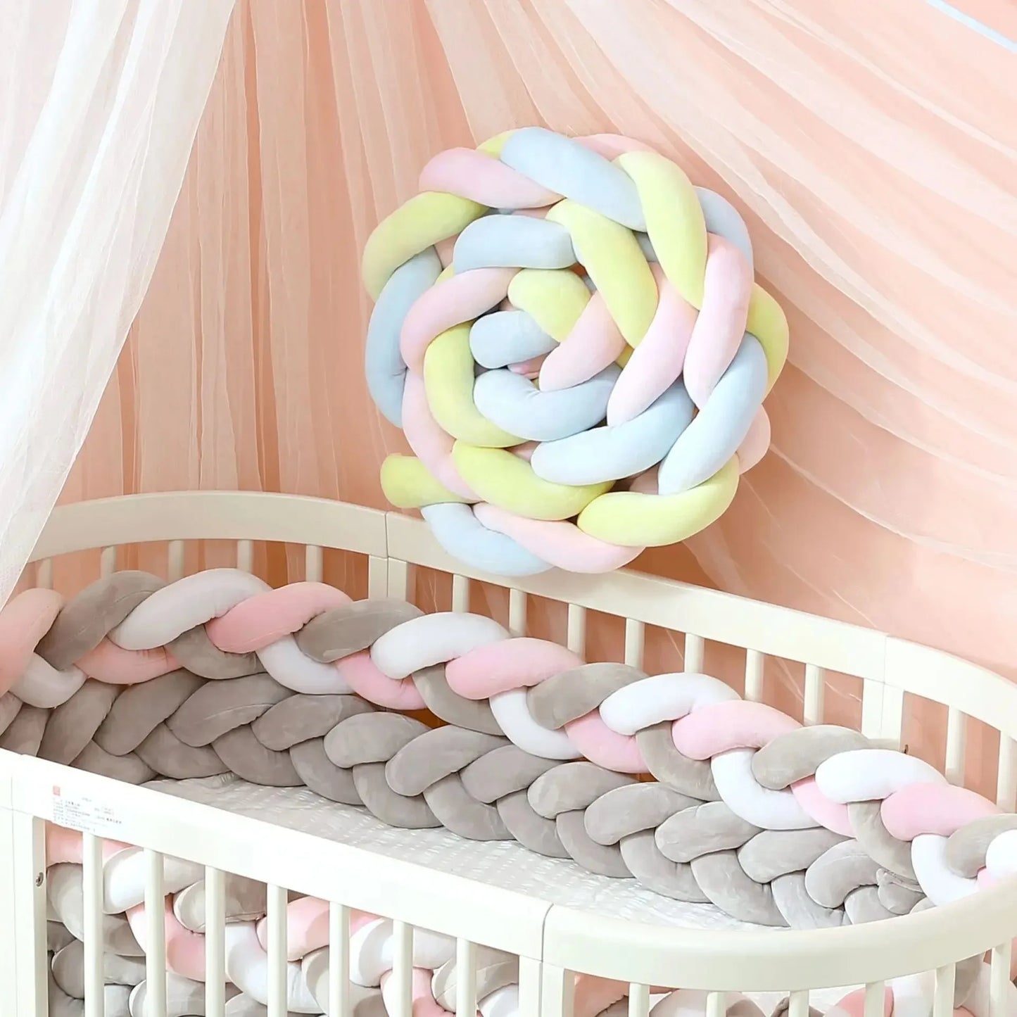 plusieurs belles couleurs de tresse de lit