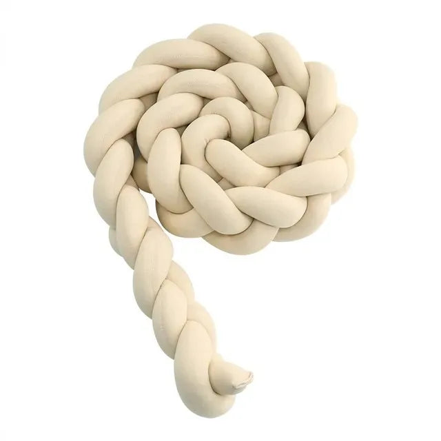 Baby Crib Protector Bed Braid Knot Cushion for Infant Kids 3 Shares Toddler Baby Bed Bumpers In The Crib Newborn 1M/2M/3M/4M
